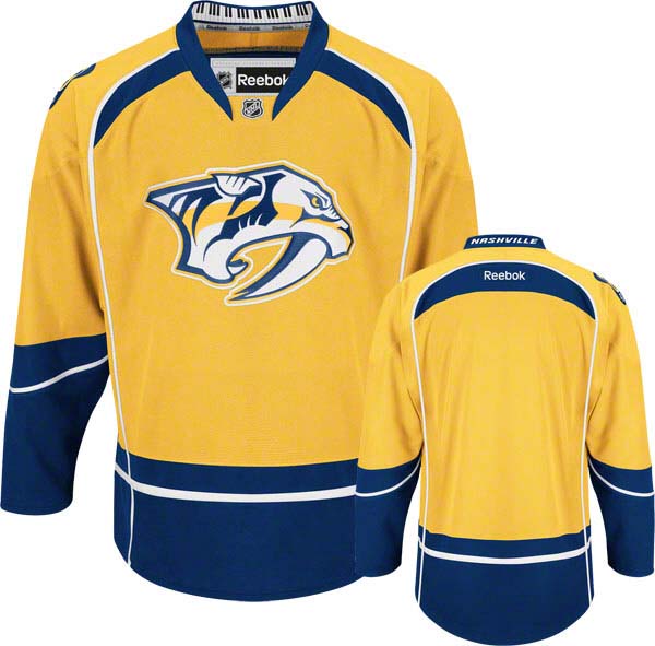 durable Blank Yellow NHL Nashville Predators Hockey Jersey